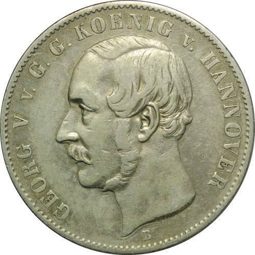 Монета 1 талер 1854 Ганновер