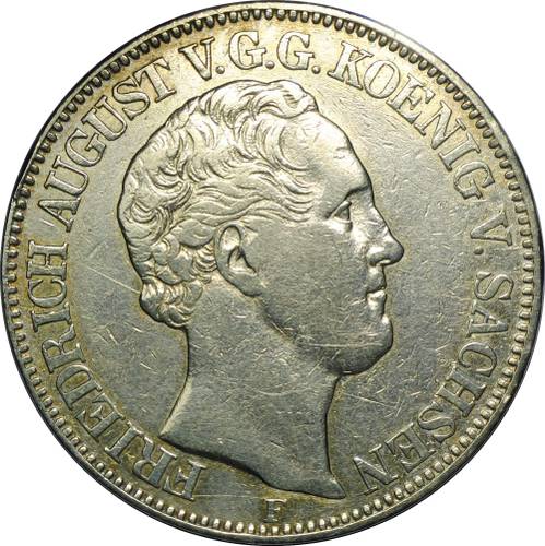 Монета 1 талер 1850 Саксония Германия