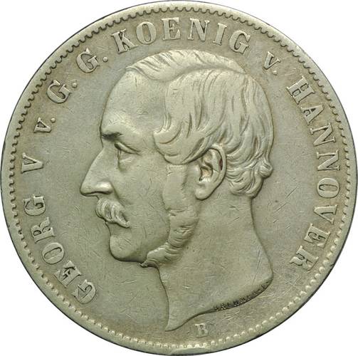 Монета 1 талер 1856 Ганновер