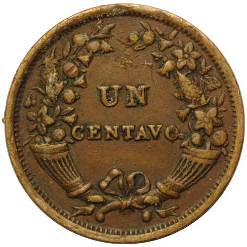 Монета 1 сентаво 1937 Перу