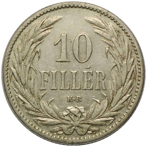 Монета 10 филлеров 1894 Австро-Венгрия