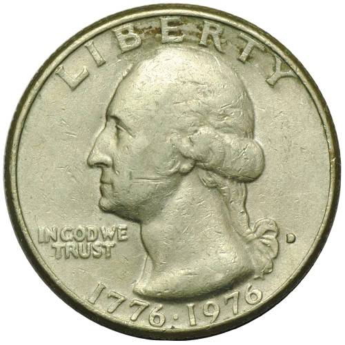 Монета 25 центов 1976 D Барабанщик 200 лет независимости США