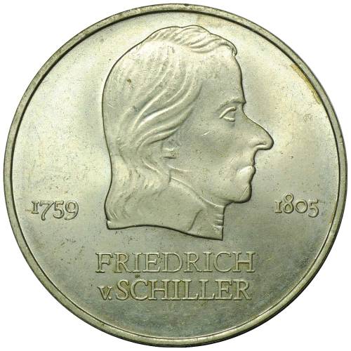 Монета 20 марок 1972 Фридрих фон Шиллер Германия ГДР
