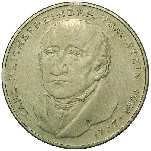 Монета 5 марок 1981 Карл фон Штейн Германия ФРГ
