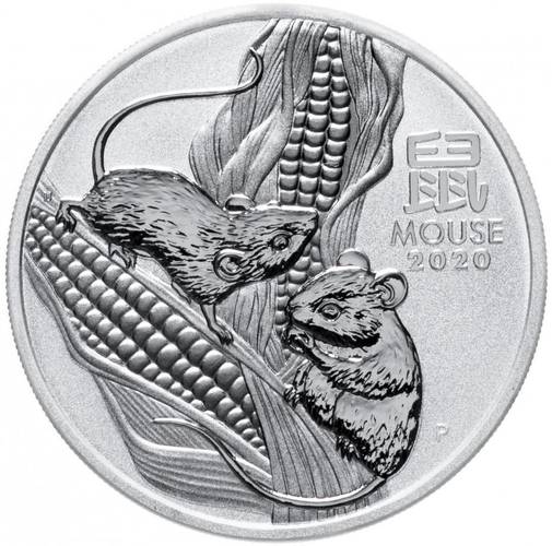 Монета 1 доллар 2020 Восточный календарь Год мыши Австралия