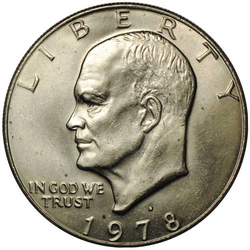 Монета 1 доллар 1978 D США