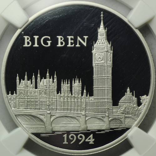 Монета 500 франков 75 экю 1994 Биг Бэн Франция