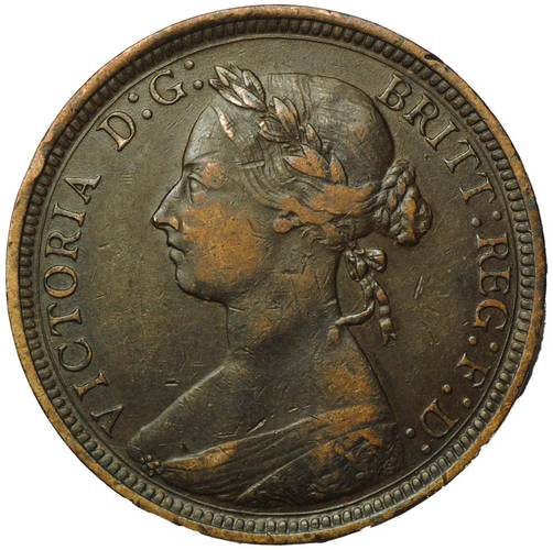 Монета 1/2 пенни 1890 Великобритания