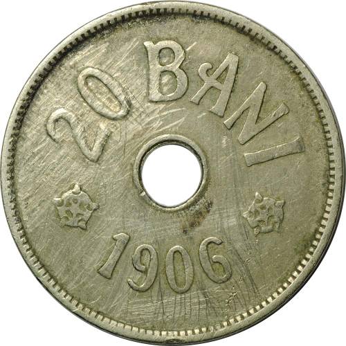 Монета 20 бани 1906 Румыния