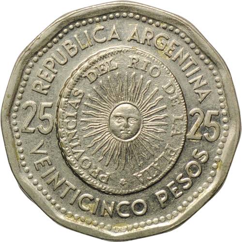 Монета 25 песо 1966 Аргентина