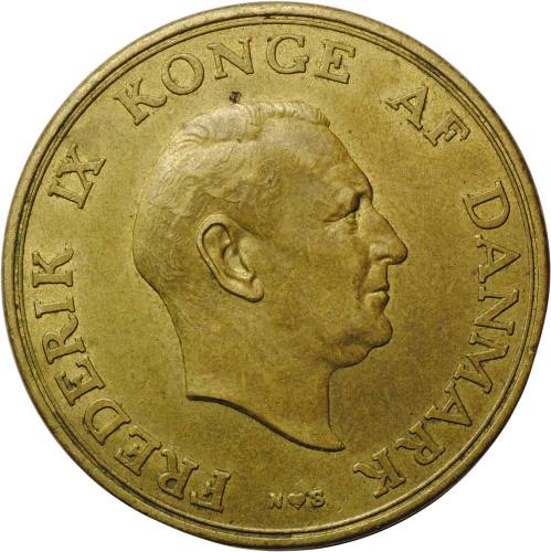 Монета 2 кроны 1953 Дания