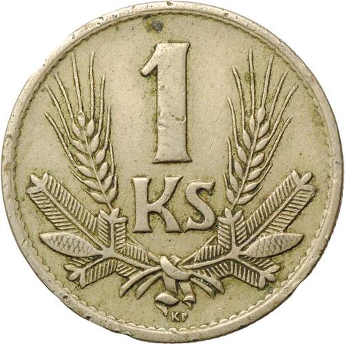 Монета 1 крона 1940 Словения