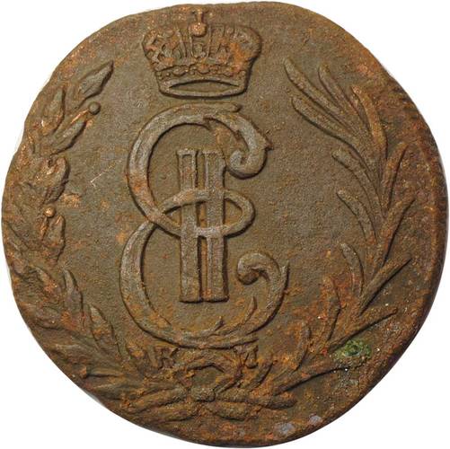 Монета Денга 1777 КМ Сибирская монета