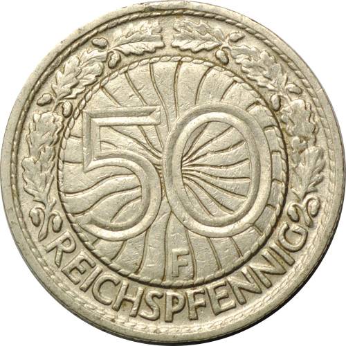 Монета 50 пфеннигов 1928 Германия