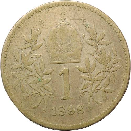 Монета 1 крона 1898 Австро-Венгрия