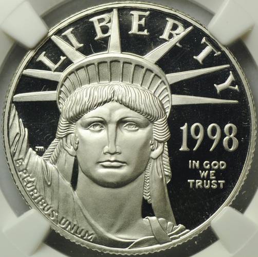Монета 50 долларов 1998 Либерти платина США