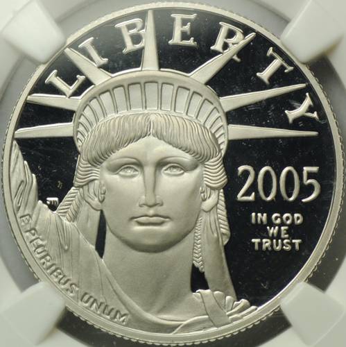 Монета 50 долларов 2005 Либерти платина США