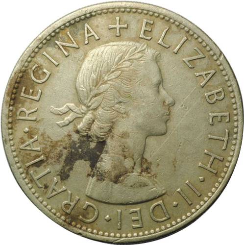 Монета 1/2 кроны 1955 Великобритания