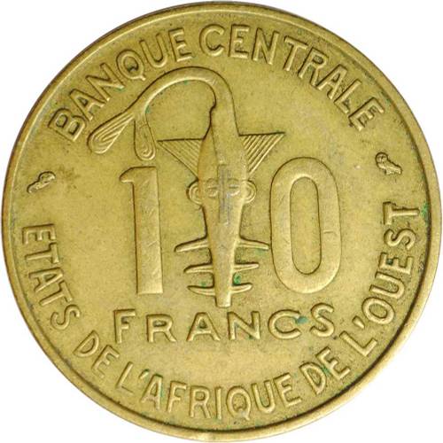 Монета 10 франков 1964 Западная Африка