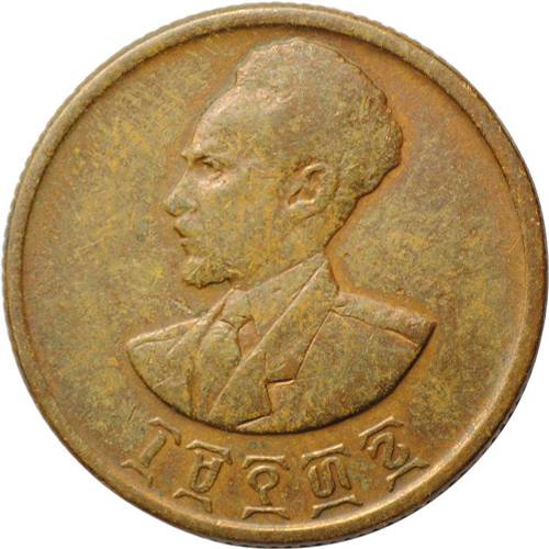 Монета 10 центов 1944 Эфиопия