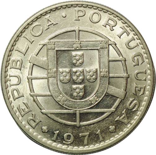 Монета 20 эскудо 1971 Мозамбик