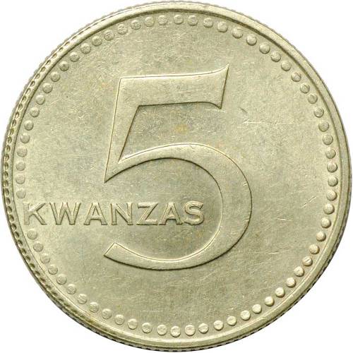 Монета 5 кванза 1975 Ангола