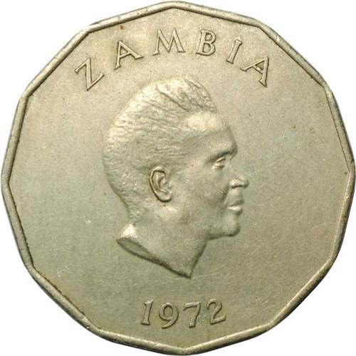 Монета 50 нгвее 1972 Замбия