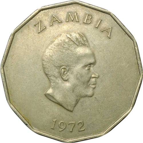 Монета 50 нгвее 1972 ФАО Замбия