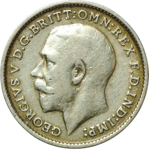 Монета 3 пенса 1912 Великобритания