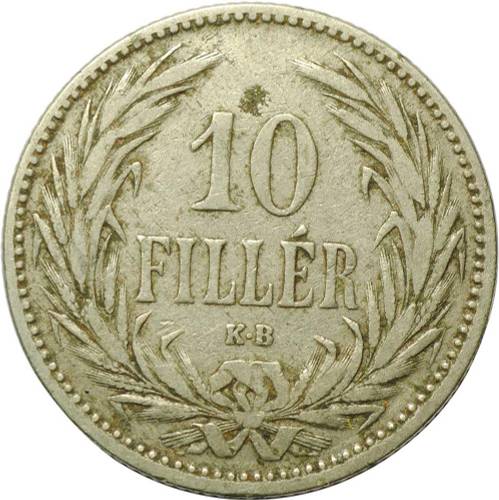Монета 10 филлеров 1894 Австро-Венгрия