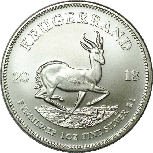 Монета 1 крюгерранд 2018 серебро ЮАР