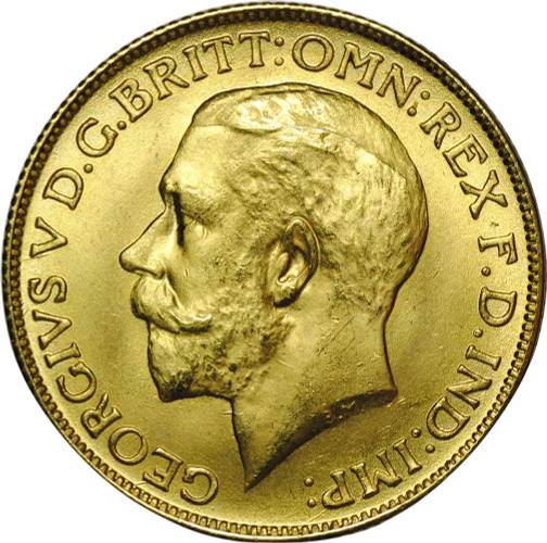 Монета 1 соверен 1925 Великобритания
