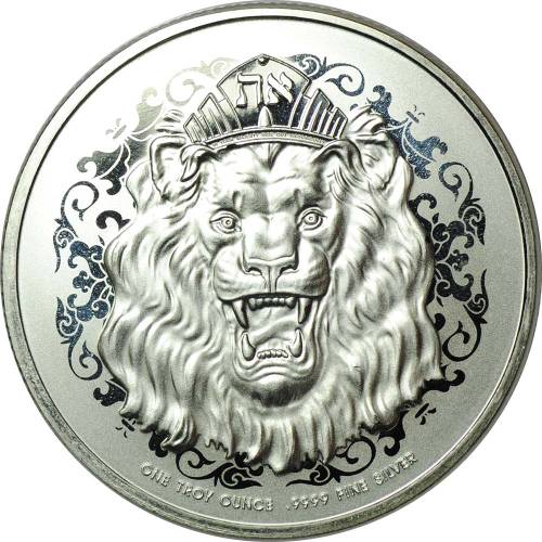 Монета 2 доллара 2020 Ревущий лев Ниуэ