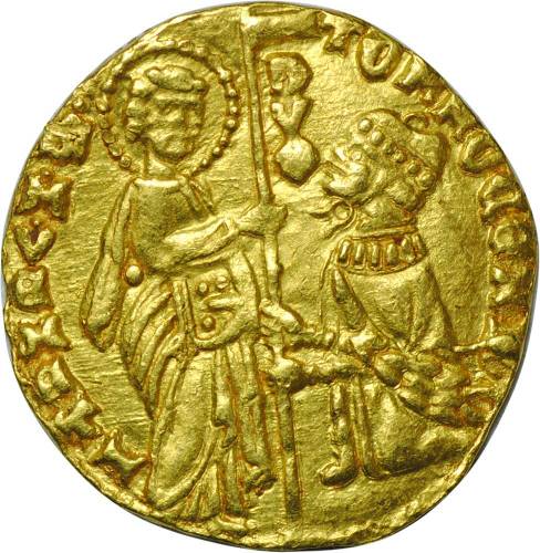 Монета 1 цехин (дукат) 1414 - 1423 года Томазо Мочениго Венеция