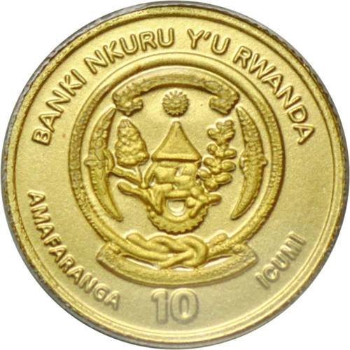 Монета 10 Франков 2017 Монетные символы мира Руанда