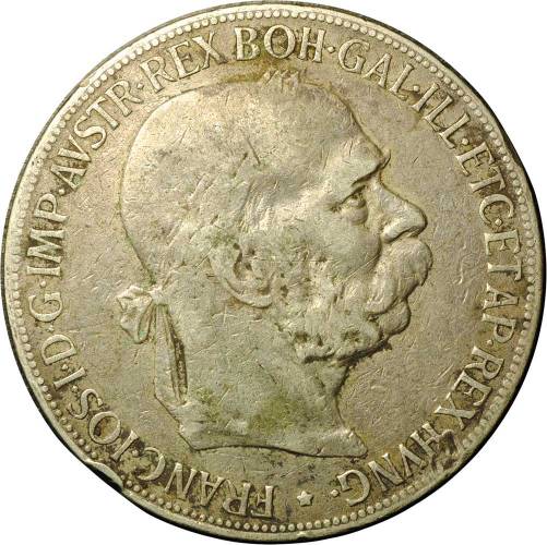 Монета 5 крон 1900 Австрия