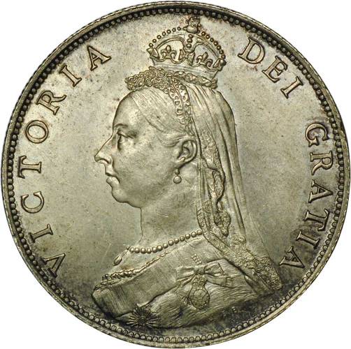 Монета Флорин 1887 Новый портрет Великобритания