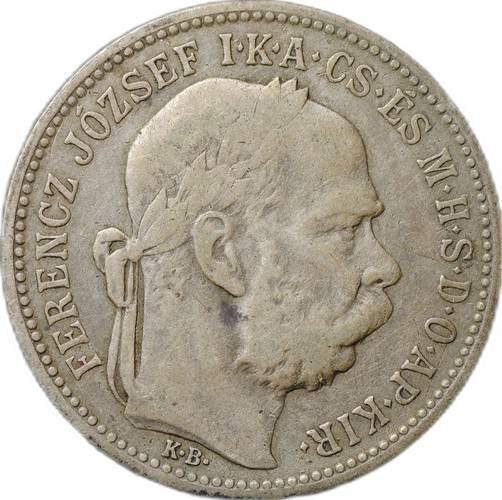 Монета 1 крона 1893 Австро-Венгрия