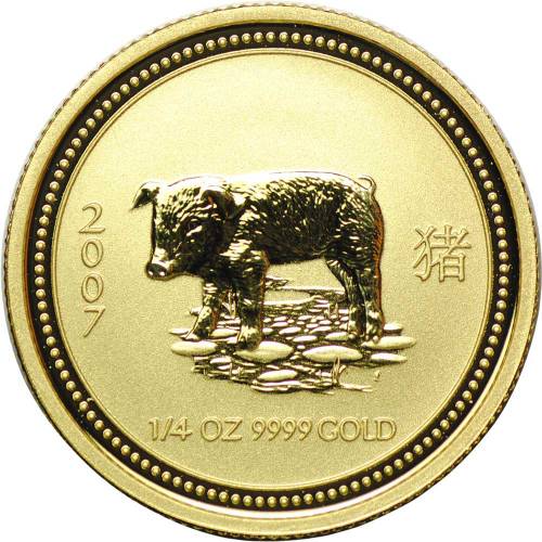 Монета 25 долларов 2007 Лунный календарь - Год Свиньи Австралия