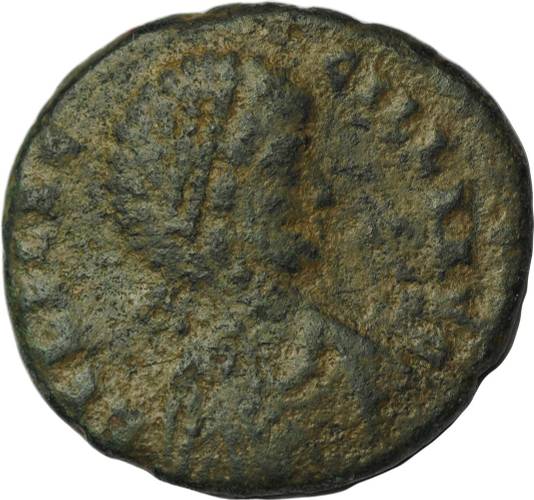 Монета Майорина 383-388 Элия Флаццила Римская Империя