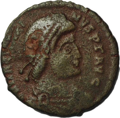 Монета Фоллис 379-383 Грациан Римская Империя