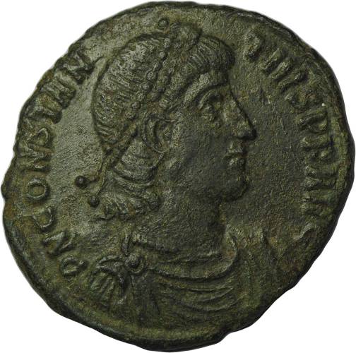 Монета Фоллис 348-351 Констанций II Римская Империя