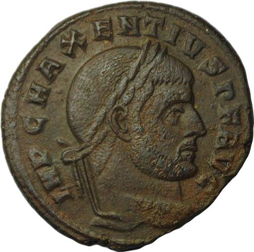 Монета Фоллис 306-312 Максенций Римская Империя