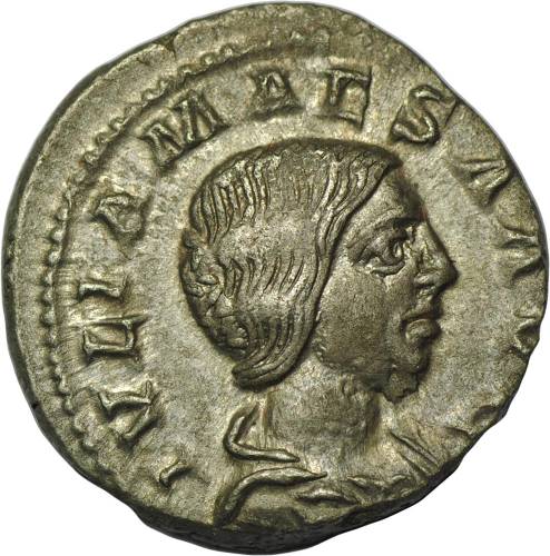 Монета Денарий 218-225 Юлия Меза Римская Империя