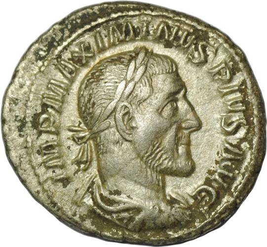 Монета Денарий 235-238 Максимин I Фракиец Римская Империя