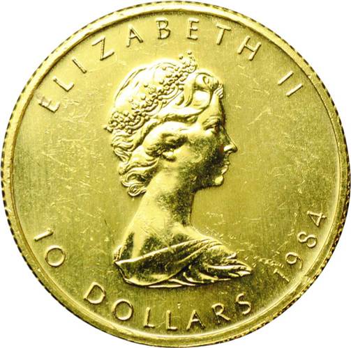 Монета 10 долларов 1984 Канада