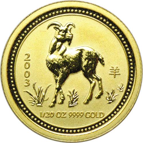 Монета 5 долларов 2003 Лунный календарь - Год Козы Австралия