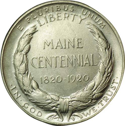 Монета 50 центов 1920 Штат Мэн США