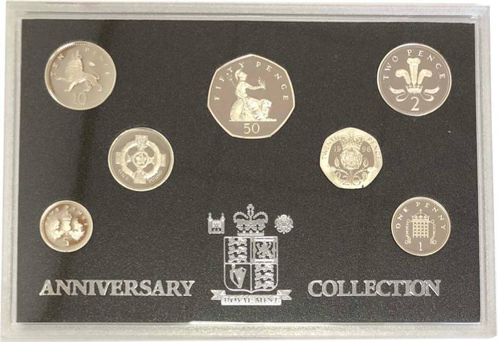 Набор 1996 25 Anniversary of Decimalisation 7 монет серебро Великобритания