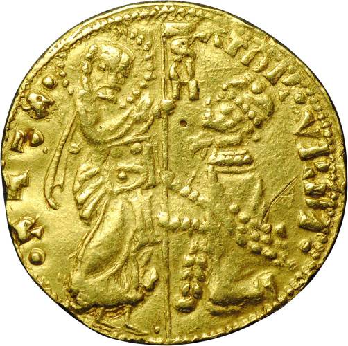 Монета 1 цехин (дукат) 1350 - 1439 Римский сенат Венеция